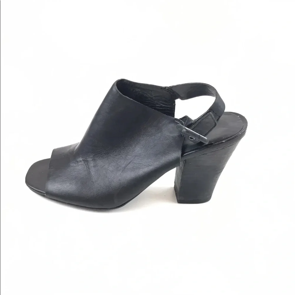 Franco Sarto Nubuck Leather Open Toe Slingbacks - Picture 6 of 10